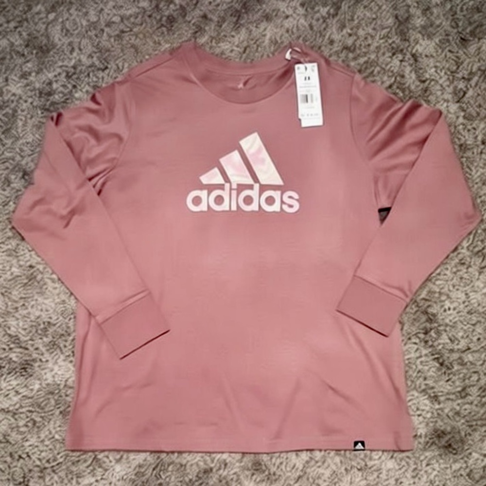 - Adidas 2XL Logo Color Swirl Long Sleeve Tee! NEW! - Picture 5 of 11